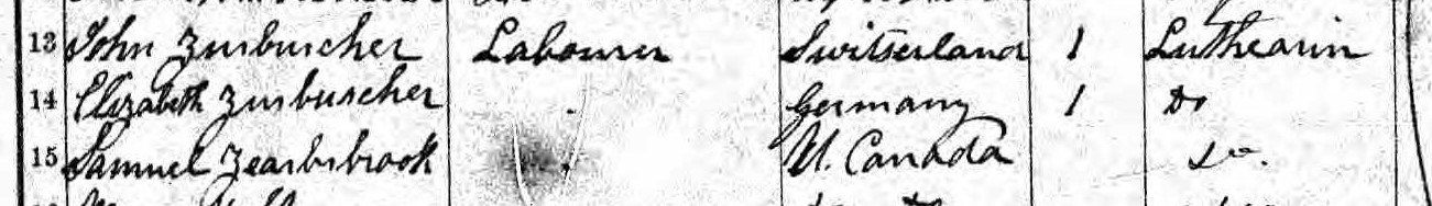 1861 Census of Wilmot Township