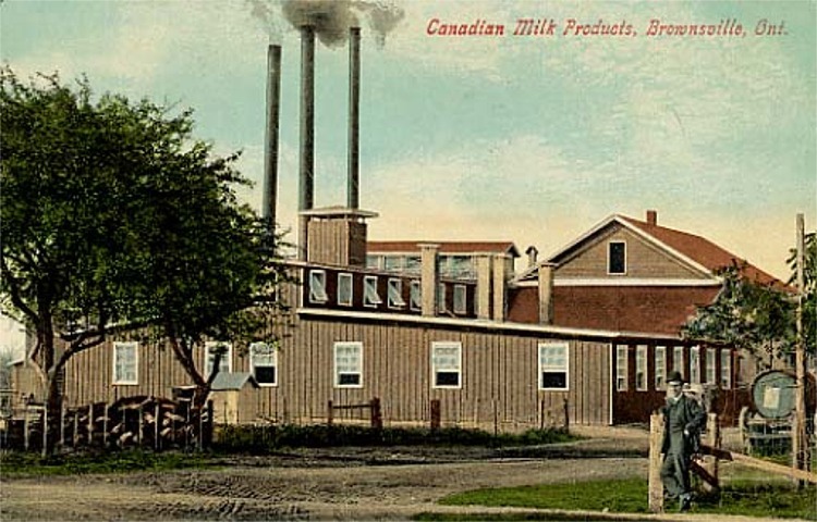 A view of the Canadian Milk Products dairy factory in Brownsville, Ontario.