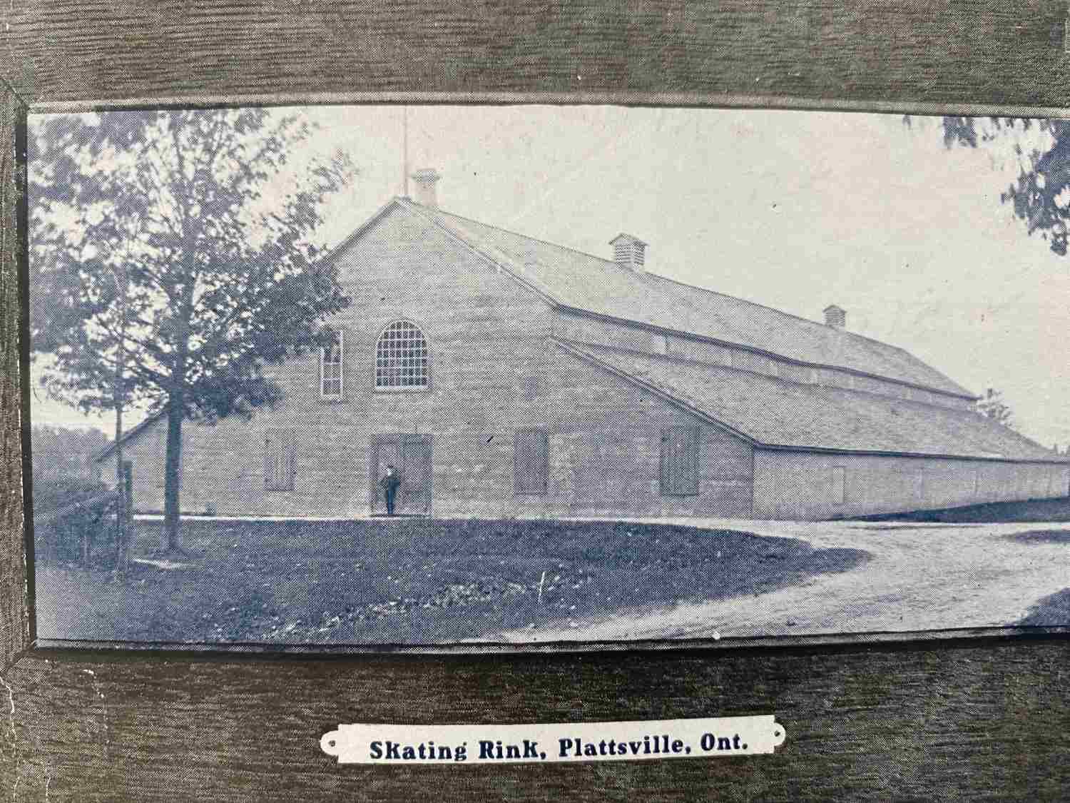 A photograph of the Plattsville arena.