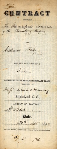 Original jail contract, 1853.